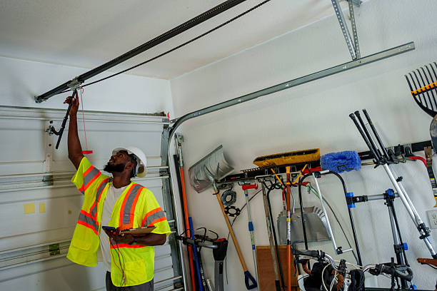 Professional Garage Door Installation technician working in Edgar, WI